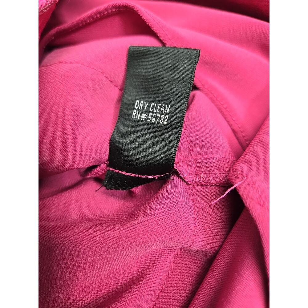 Adrianna Papell Size 12 Shutter Pleated Tiered Pink Cocktail Evening Party Dress - Picture 7 of 9